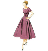 V9105 - Misses' Dress and Sash (Size: 6-8-10-12-14)
