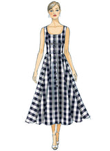 V9182 Misses' Button-Down, Flared-Skirt Dresses