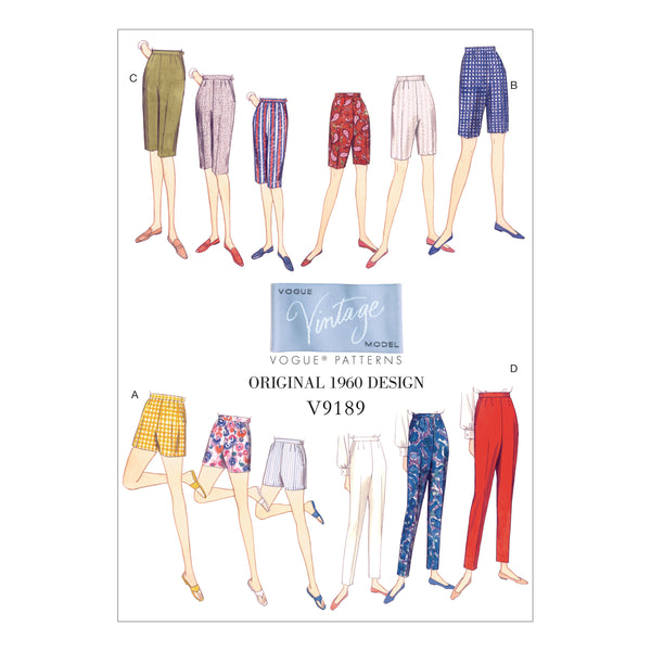 V9189 Short et Pantalon - Jeune Femme (grandeur: 6-8-10-12-14)