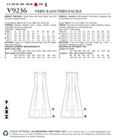 V9236 Misses' Released-Pleat Fit-and-Flare Dresses (size: 6-8-10-12-14)