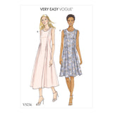 V9236 Misses' Released-Pleat Fit-and-Flare Dresses (size: 6-8-10-12-14)
