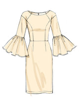 V9239 Robes à Coutures Princesses avec Variations de Manches et Jupes - Jeune Femme (grandeur: 6-8-10-12-14)