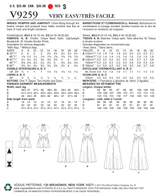 V9259 Misses' Criss-Cross Halter Romper and Jumpsuit with Length Variations (size: 6-8-10-12-14)