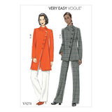 V9274 Misses' Asymmetrical Lined Jacket, and Pull-On Pants (size: 6-8-10-12-14)