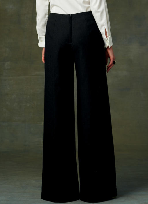 V9282 Pantalon à taille haute avec détail de boutons pour Jeune Femme (grandeur: Toutes les tailles dans la même pochette)