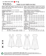 V9292 Misses' Dress and Dickie (size: All Sizes in One Envelope)