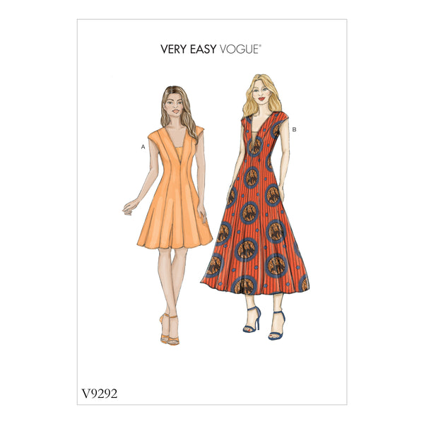 V9292 Misses' Dress and Dickie (size: All Sizes in One Envelope)