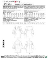 V9344 Misses' Dress (size: 6-8-10-12-14)