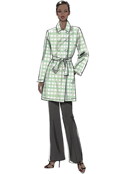 V9367 Misses' Coat and Belt (size: L-XL-XXL)