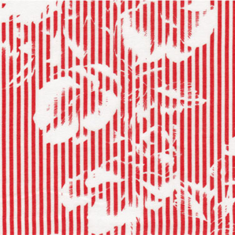 AUDREY Polyester Silk Coordinate - Stripes / Florals - Red