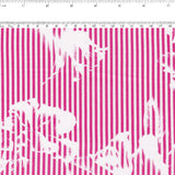 AUDREY Polyester Silk Coordinate - Stripes / Florals - Pink