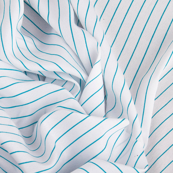 MONOTONES Crepe Print - Stripes - Turquoise