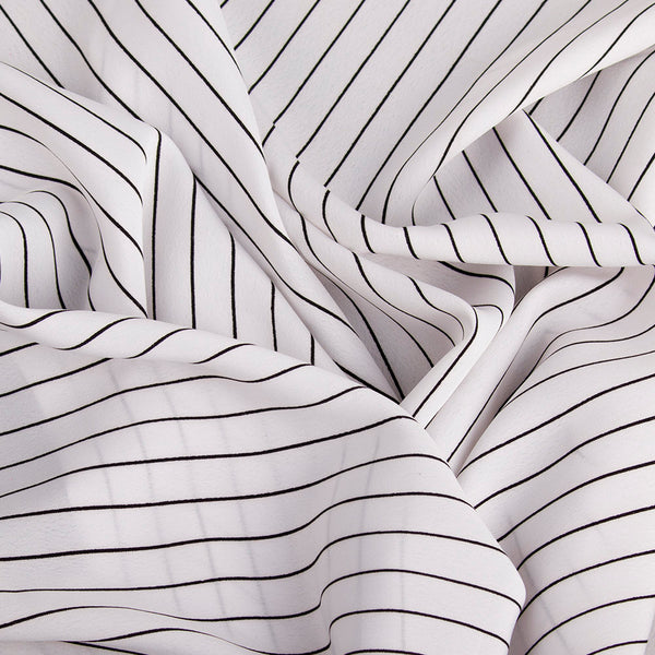 MONOTONES Crepe Print - Stripes - Black