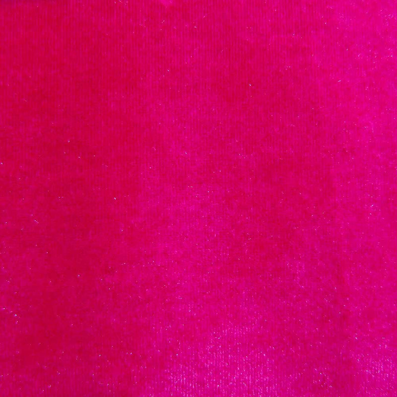 6 x 6 Fashion Fabric Swatch - Stretch Velvet 4-Way - Fushia