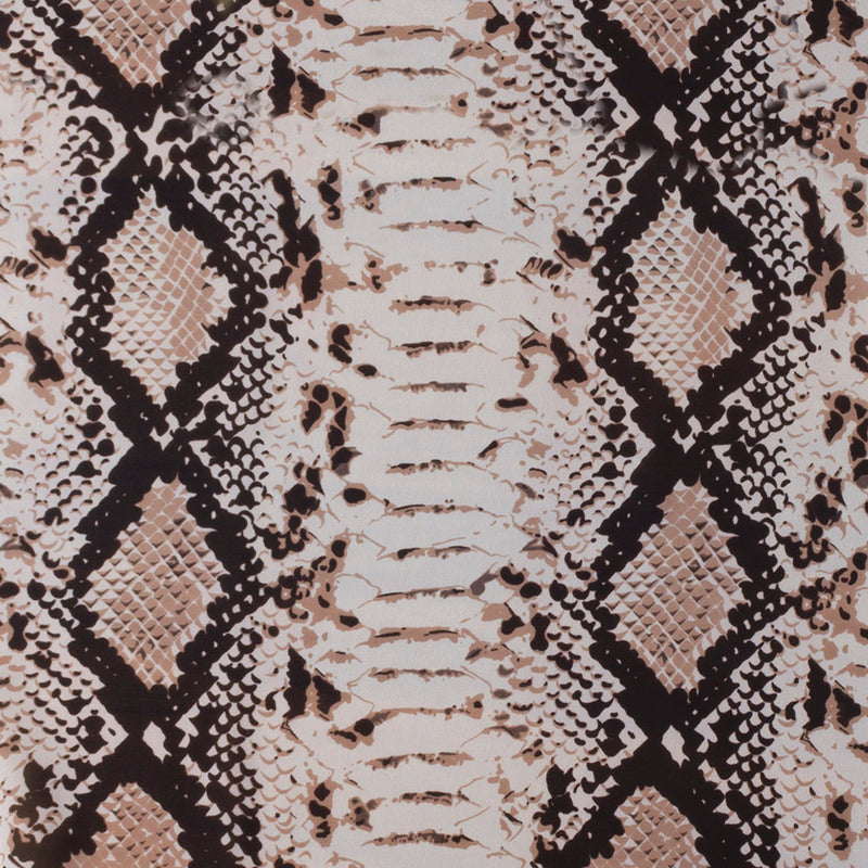 MARIETTE Polyester Print - Snake - Pink