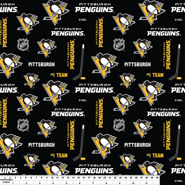 Penguins de Pittsburgh - Coton imprimé LNH - Logo