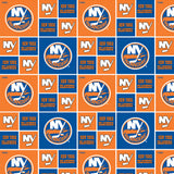 New York Islanders - NHL Cotton Print - Squares