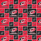 Carolina Hurricanes - NHL Cotton Print - Squares