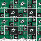 Dallas Stars - NHL Cotton Print - Squares