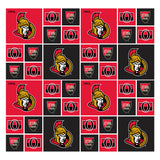 Sénateurs d'Ottawa - Coton imprimé LNH - Carreaux