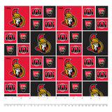 Sénateurs d'Ottawa - Coton imprimé LNH - Carreaux