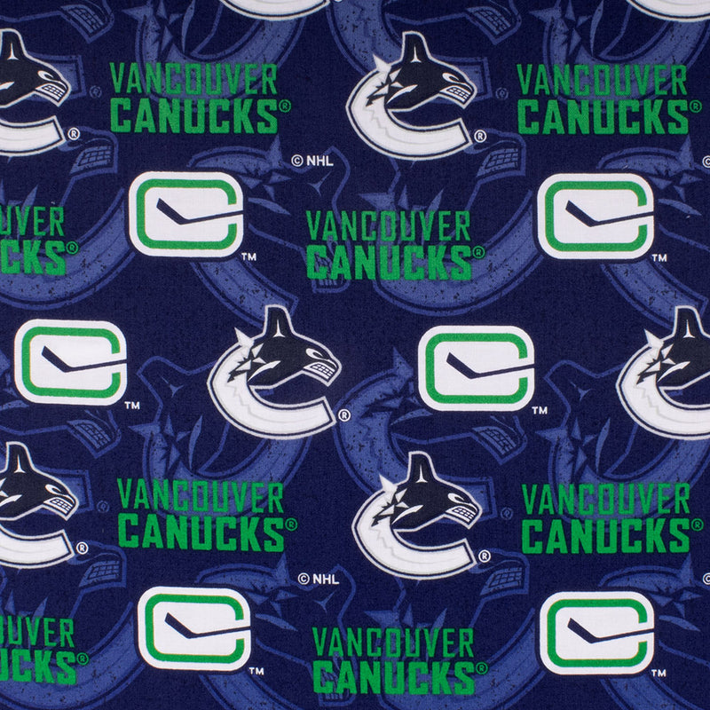 Canucks de Vancouver - Coton imprimé LNH - Logo - Bleu