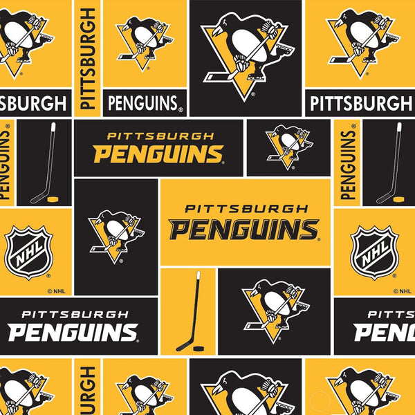 Pittsbrugh Penguins - NHL Fleece Print - Patchwork