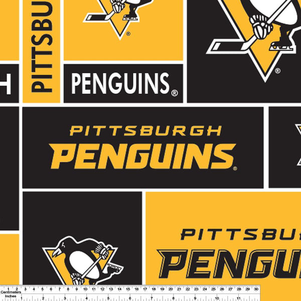 Pittsbrugh Penguins - NHL Fleece Print - Patchwork