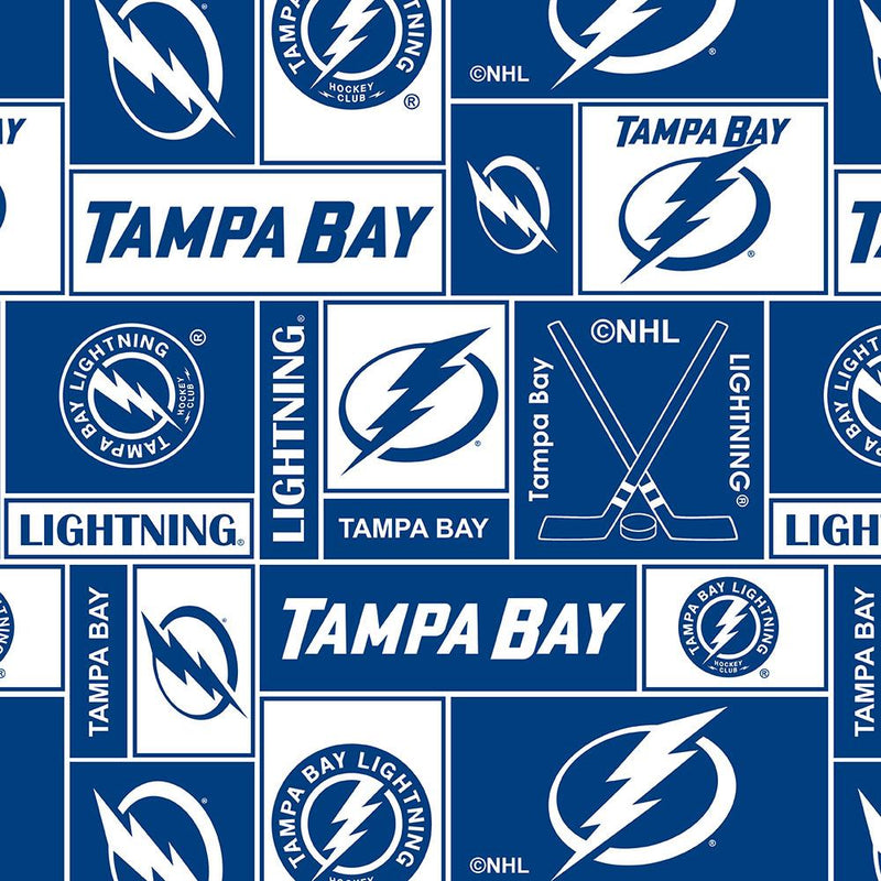 Tampa Bay Lightning - NHL Fleece Print - Patchwork