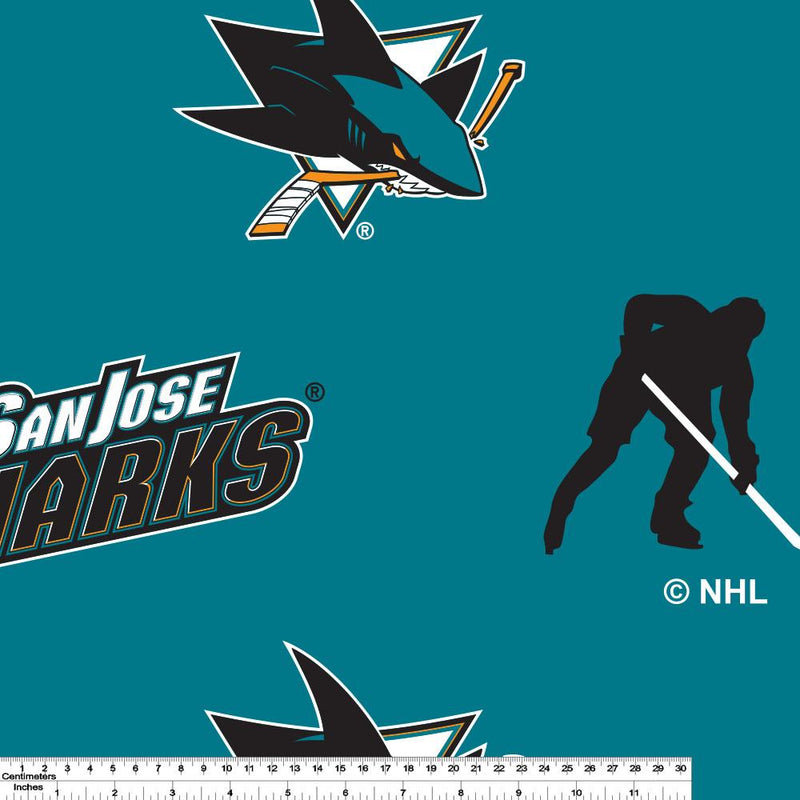 San Jose Sharks NHL Fleece Print Logo – Fabricville