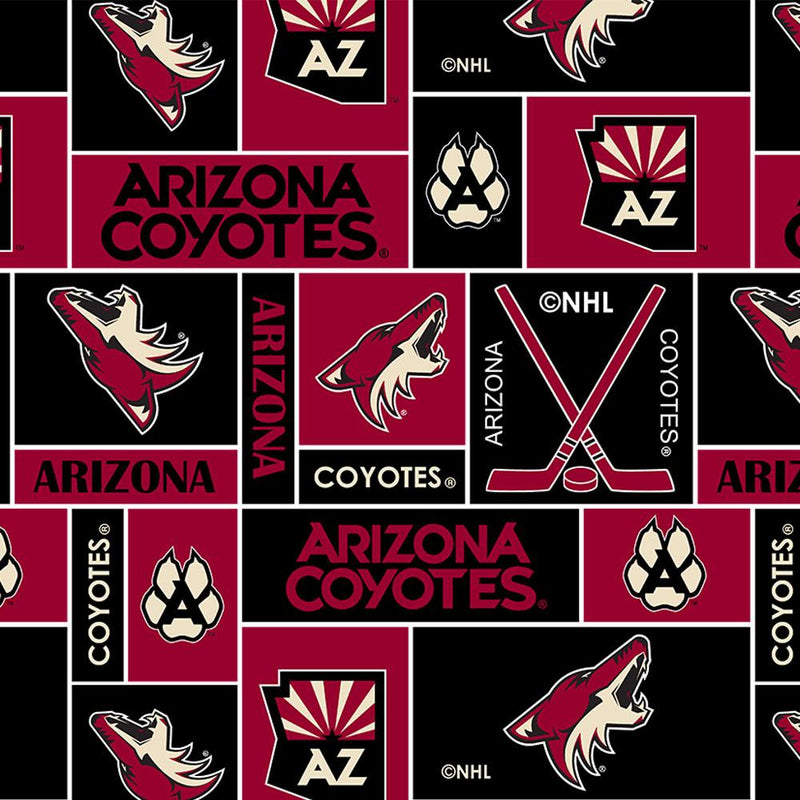 Coyotes de l'Arizona - Molleton imprimé LNH - blocs