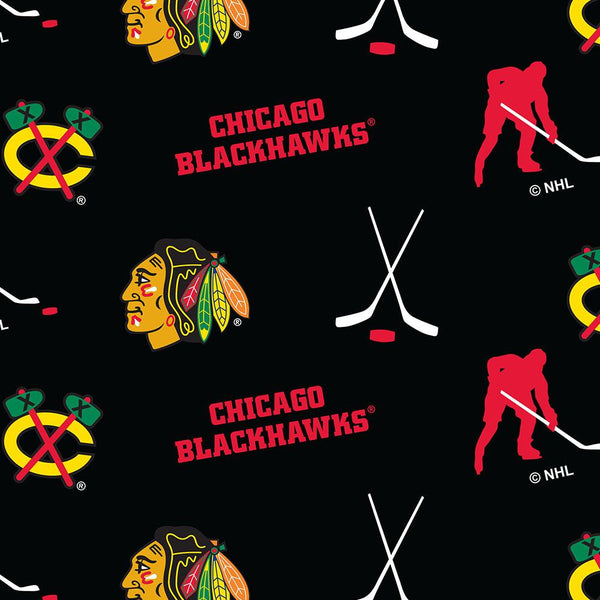 Blackhawks de Chicago - Molleton imprimé LNH - logo