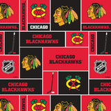 Chicago Blackhawks - NHL Fleece Print - Patchwork