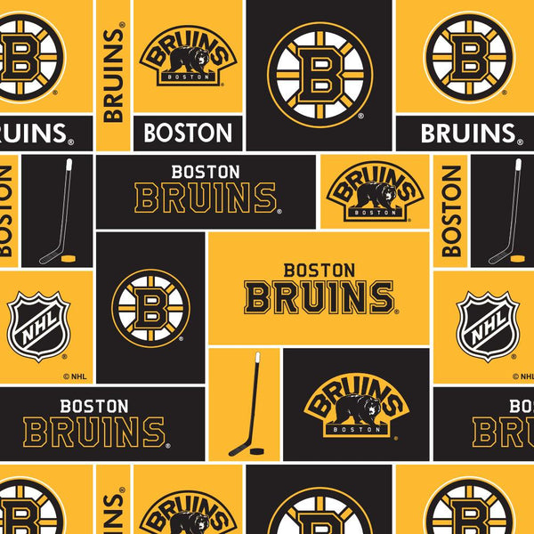 Boston Bruins - NHL Fleece Print - Patchwork