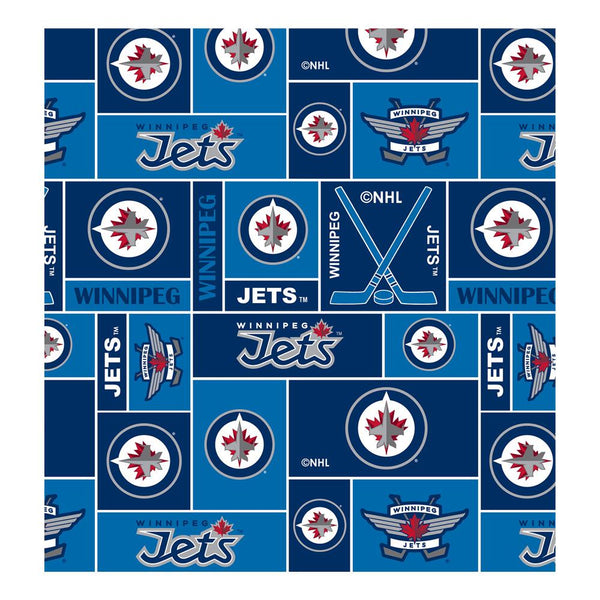 Winnipeg Jets (JET) - NHL Fleece Print - Squares