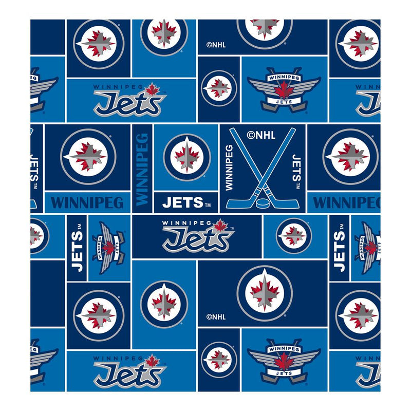 Winnipeg Jets (JET) - NHL Fleece Print - Squares