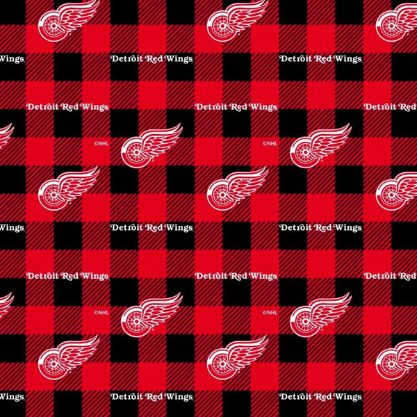 Detroit Red Wings - NHL Fleece Print - Plaid