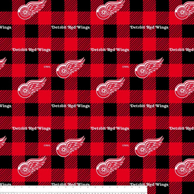 Detroit Red Wings - NHL Fleece Print - Plaid