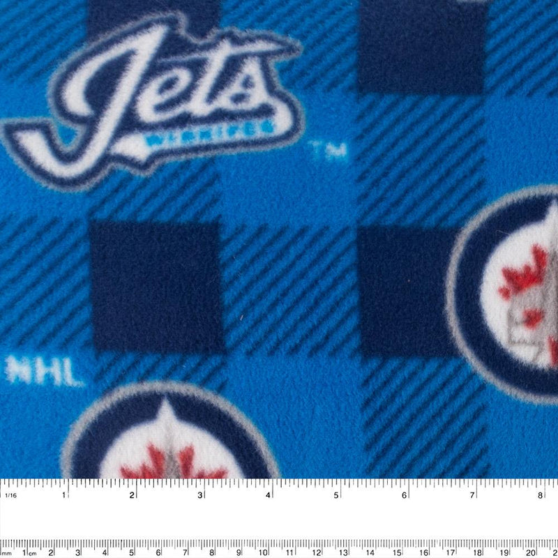 Winnipeg Jets - NHL Fleece Print - Plaid