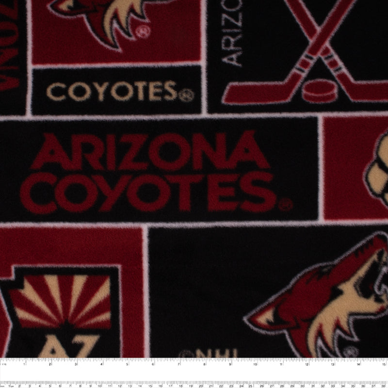 Arizona Coyotes - NHL Fleece Print - Squares