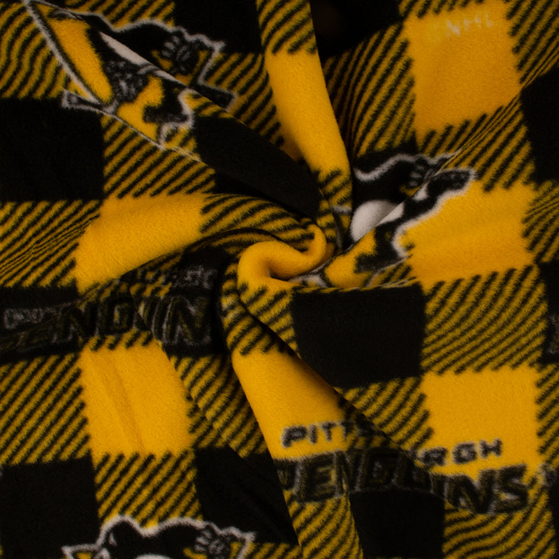 Penguins de Pittsburgh - Molleton imprimé LNH - Carreaux Buffalo - Jaune