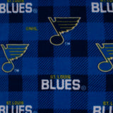 Blues de St-Louis - Molleton imprimé LNH - Carreaux Buffalo - Bleu