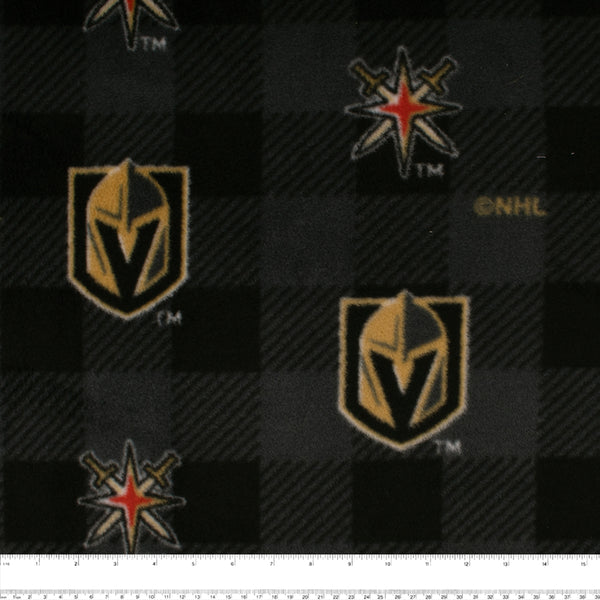 Vegas Golden Knights - NHL Fleece Print - Buffalo plaid - Black