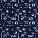 Winnipeg Jets (JET)- NHL Flannelette Print - Logo