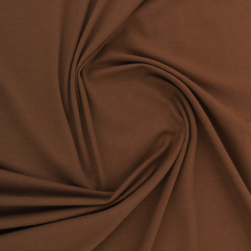 ORGANIC Cotton Lycra Solid Knit - Brown