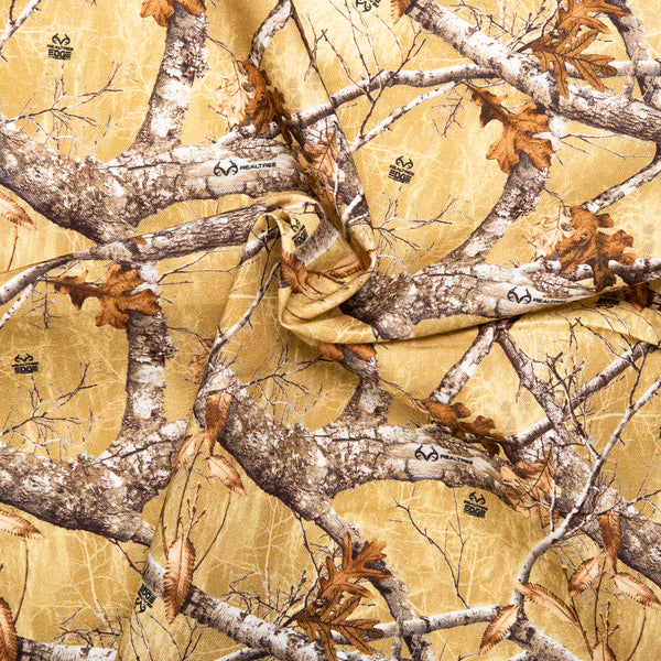 Printed cotton - REAL TREE - Brown
