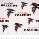 Falcons d'Atlanta - Coton imprimé de la LNF - Logo - Blanc