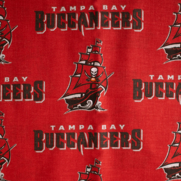 Buccaneers de Tampa Bay - Coton imprimé de la LNF - Logo - Rouge