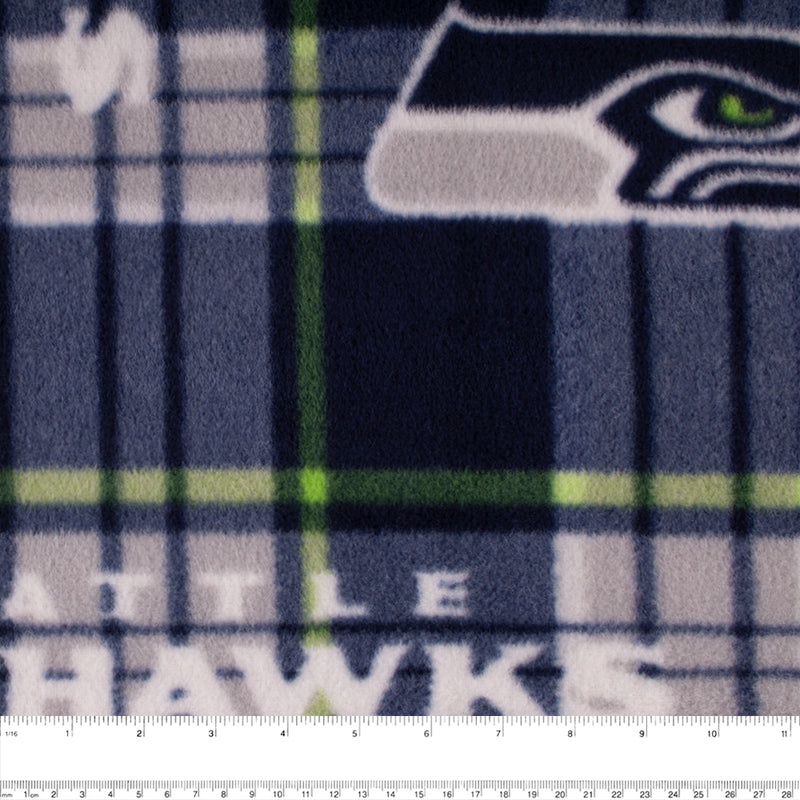 Seattle Hawks NFL fleece - Plaids - Blue
