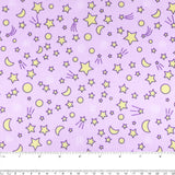 Stay Dry Printed PUL - Shooting stars - Lavender